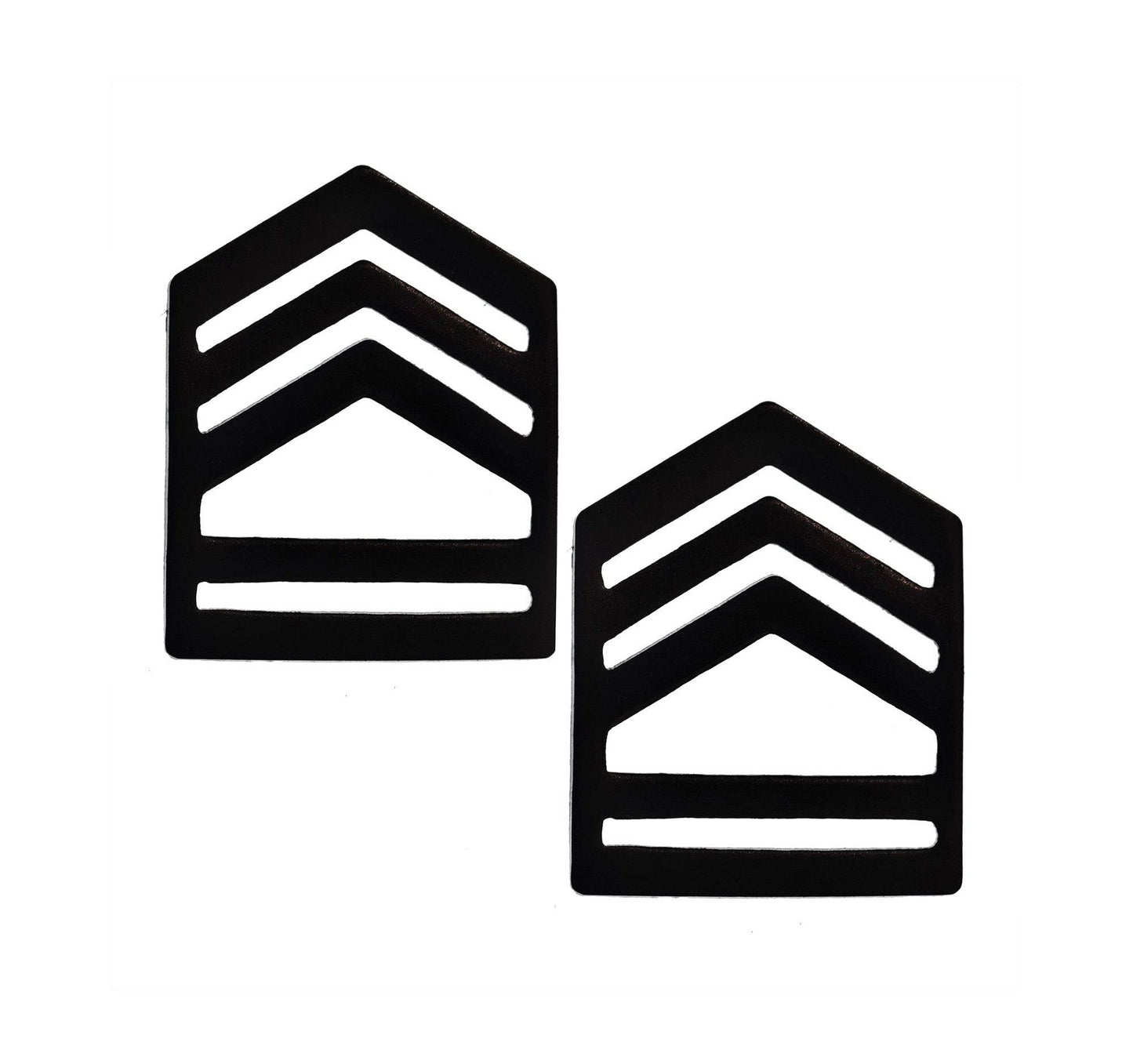 ROTC Sergeant First Class STA-BRITE® (Black) Rank Pin-on (pair) - Sta-Brite Insignia Inc.