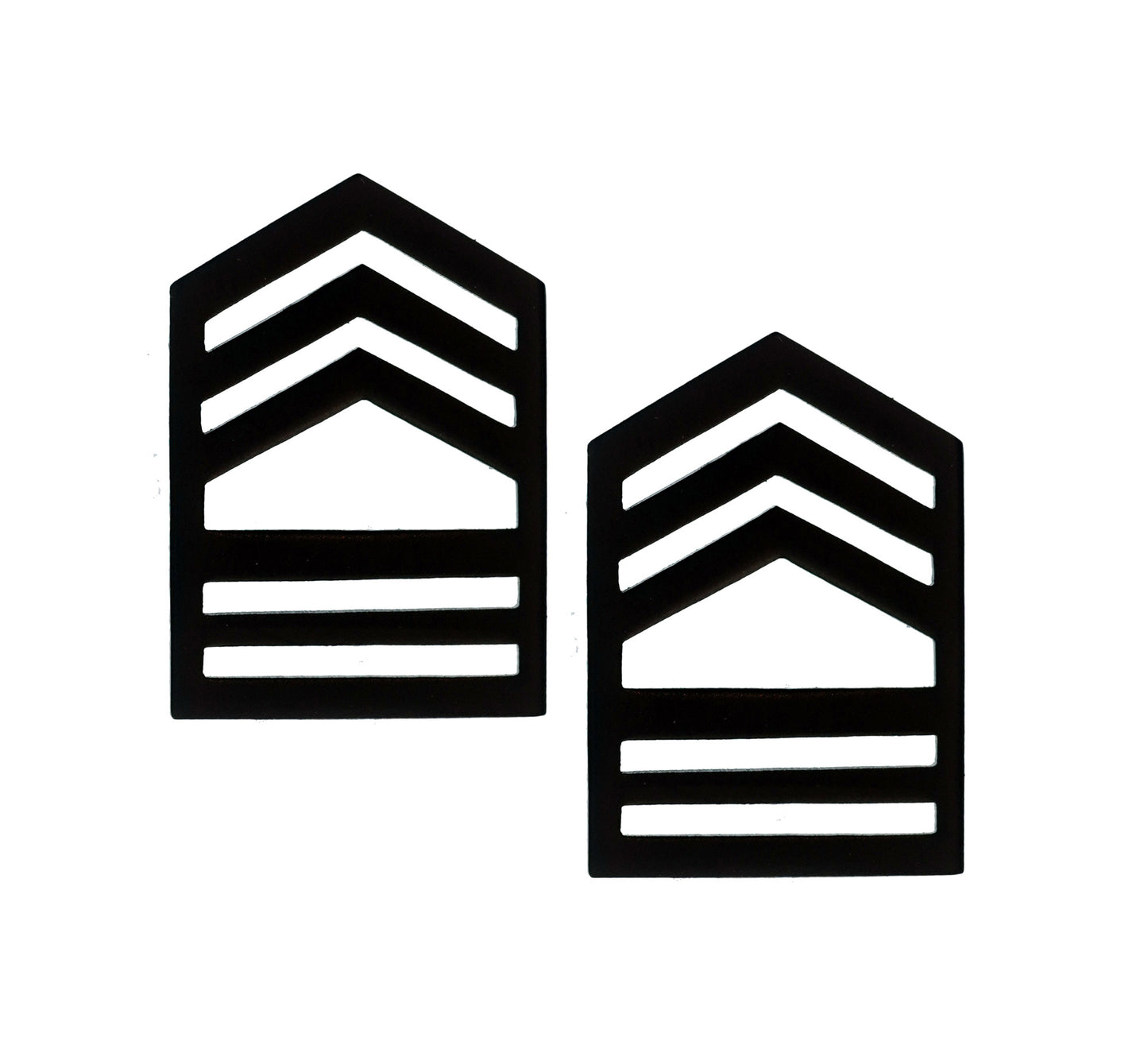 ROTC Master Sergeant STA-BRITE® (Black) Rank Pin-on (pair)