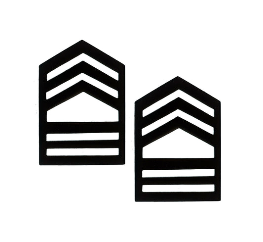 ROTC Master Sergeant STA-BRITE® (Black) Rank Pin-on (pair) - Sta-Brite Insignia Inc.