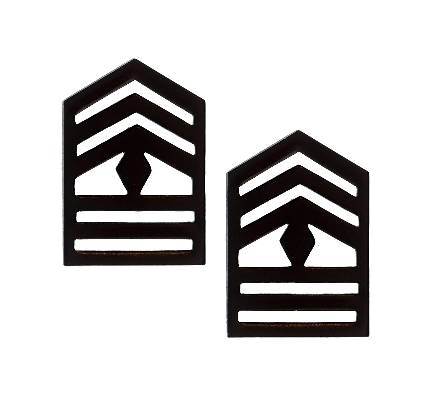ROTC First Sergeant STA-BRITE® (Black) Rank Pin-on (pair) - Sta-Brite Insignia Inc.