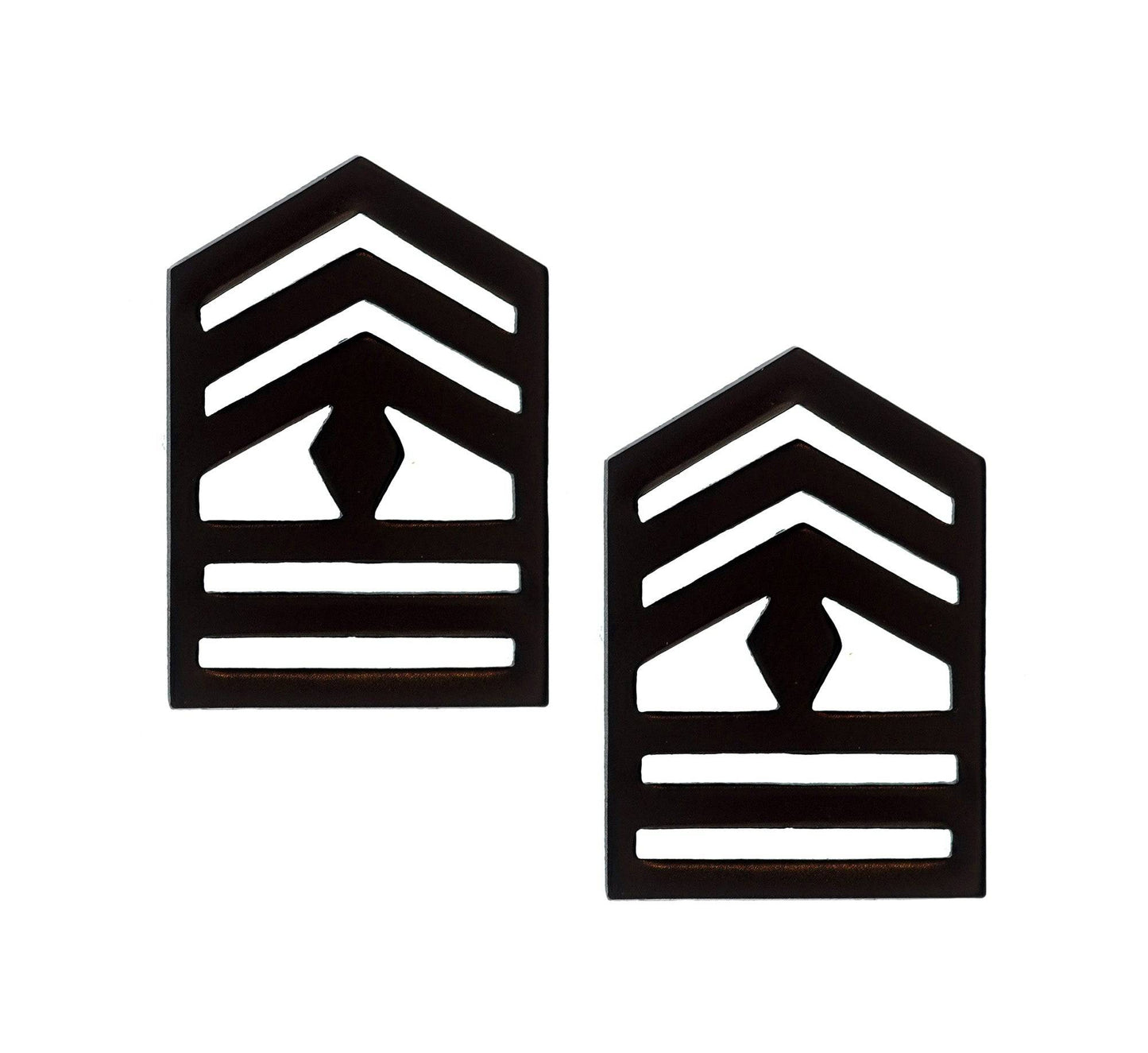 ROTC First Sergeant STA-BRITE® (Black) Rank Pin-on (pair) - Sta-Brite Insignia Inc.