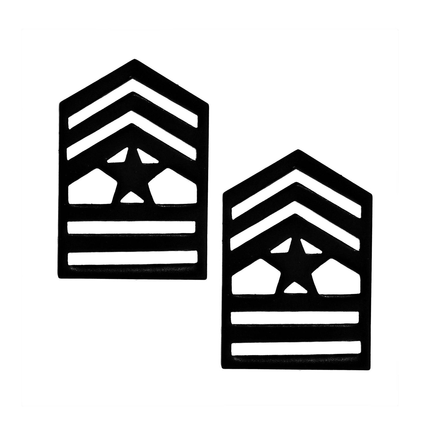 ROTC Sergeant Major STA-BRITE® (Black) Rank Pin-on (pair) - Sta-Brite Insignia Inc.