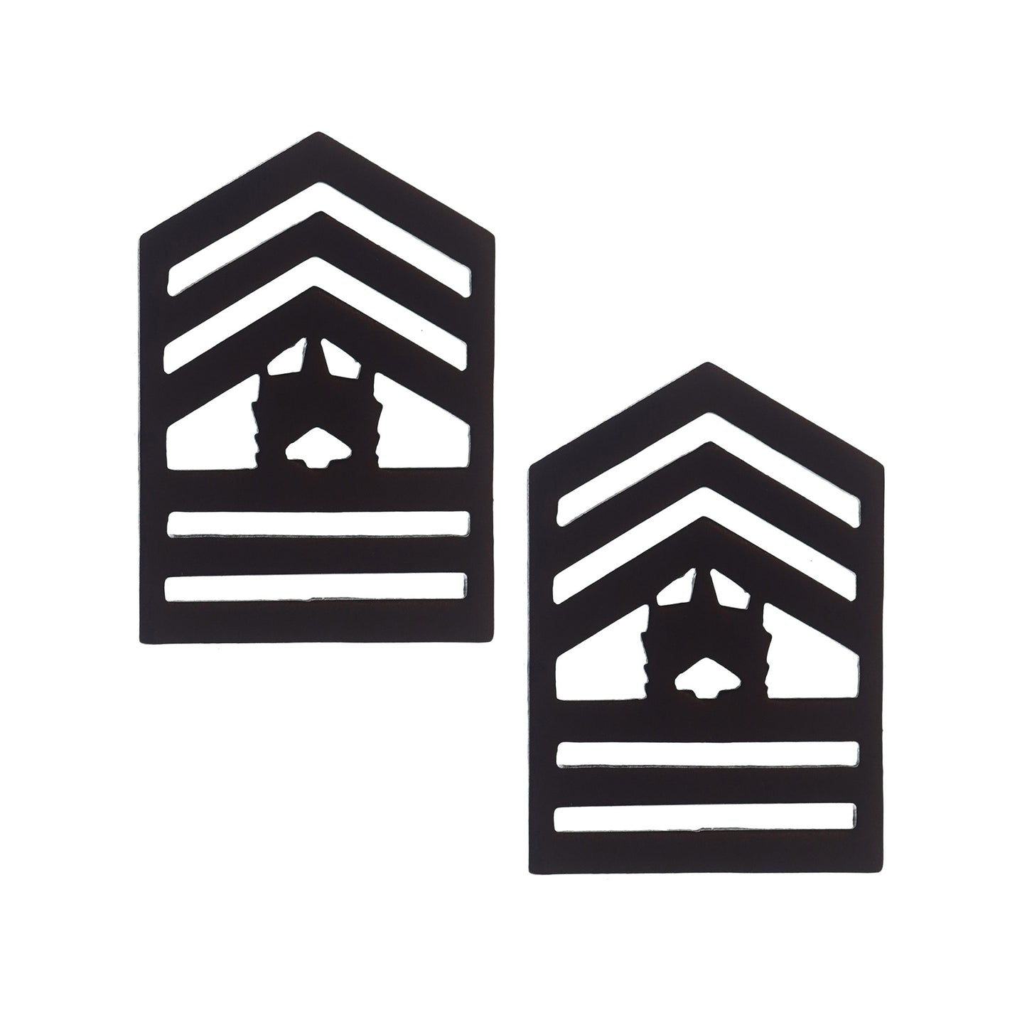 E9-2 ROTC Command Sergeant Major STA-BRITE® (Black) Rank Pin-on (pair)