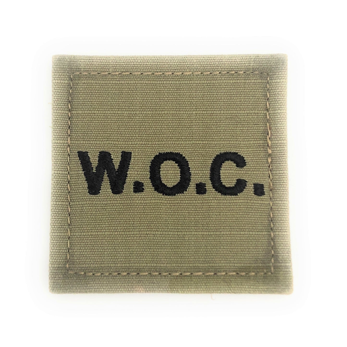 U.S. Army W.O.C. Warrant Officer Candidate Black Letters OCP with Hook Fastener - Sta-Brite Insignia Inc.