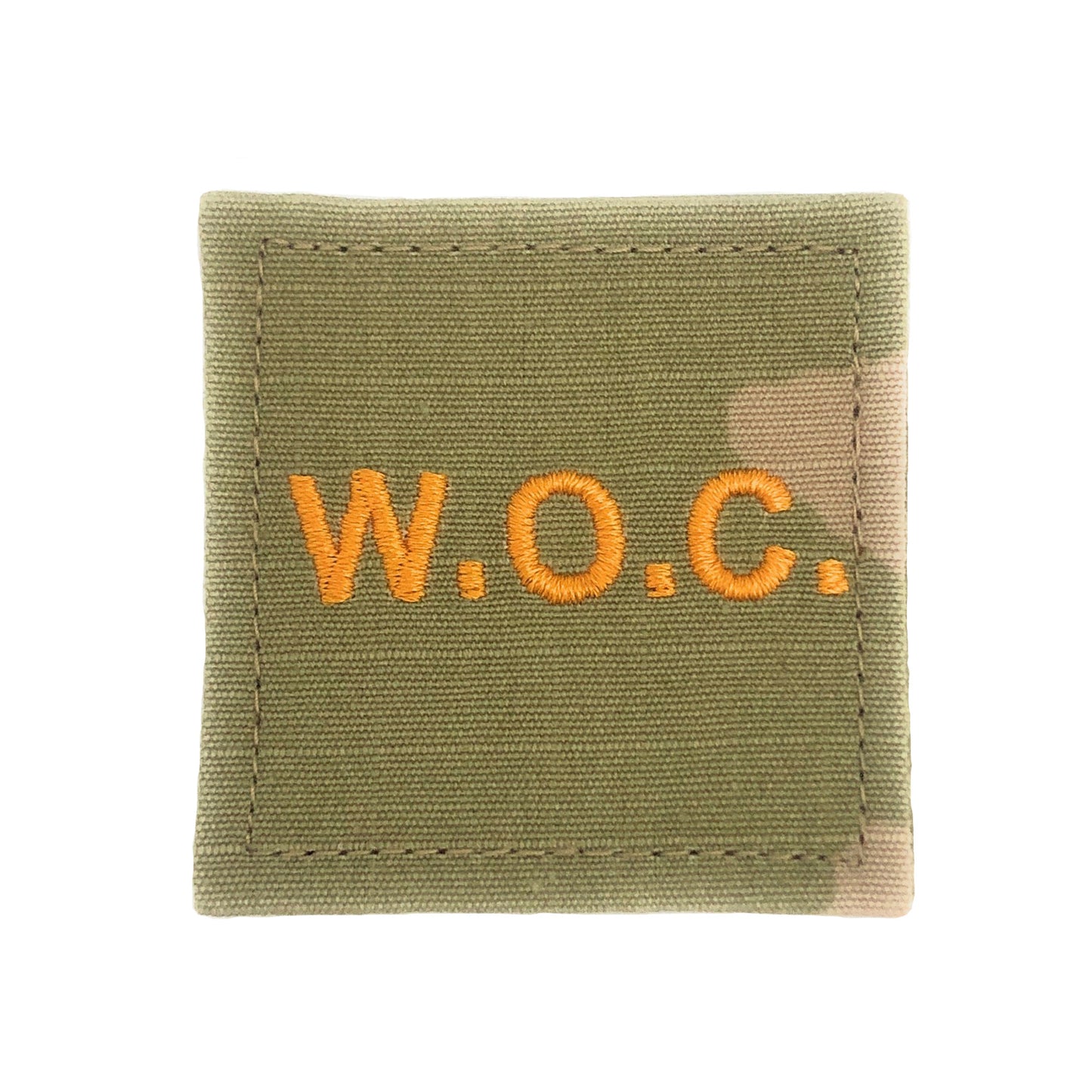 U.S. Army WOC Warrant Officer Candidate Gold Letters OCP with Hook Fastener (EA) - Sta-Brite Insignia Inc.