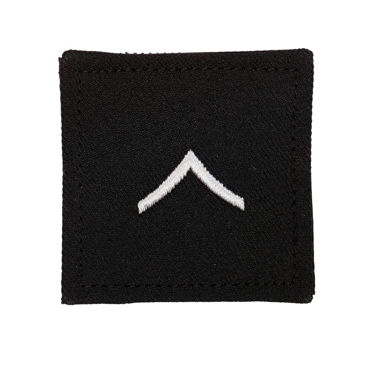 Private (PV2) 2X2 Black with Hook Fastener - Sta-Brite Insignia Inc.