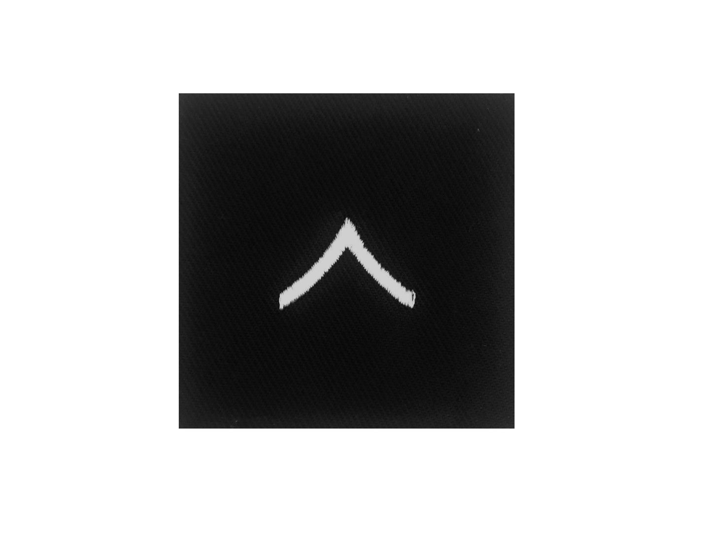 (E2) Private 2x2 Black Sew-on Rank (each) - Sta-Brite Insignia Inc.