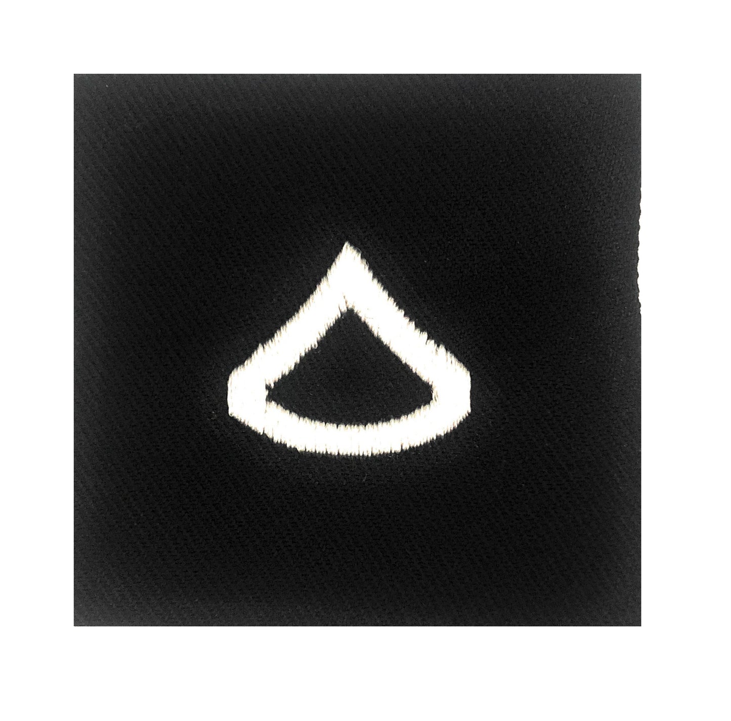 (E3) Private First Class 2x2 Black Sew-on Rank (each) - Sta-Brite Insignia Inc.