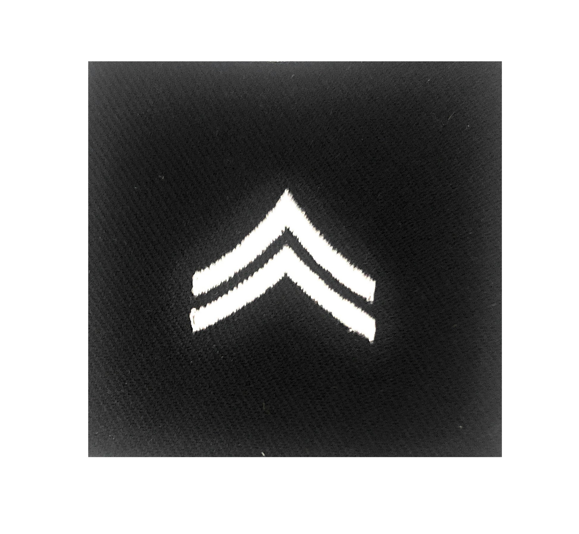 (E4) Corporal 2x2 Black Sew-on Rank (each) - Sta-Brite Insignia Inc.