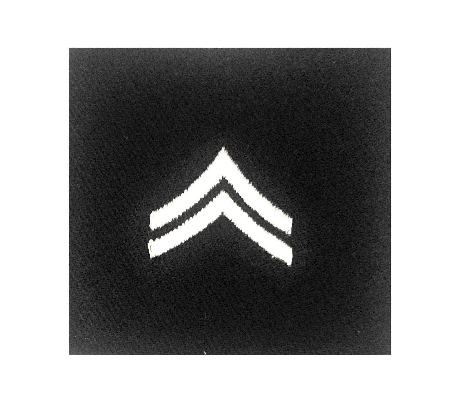 (E4) Corporal 2x2 Black Sew-on Rank (each) - Sta-Brite Insignia Inc.