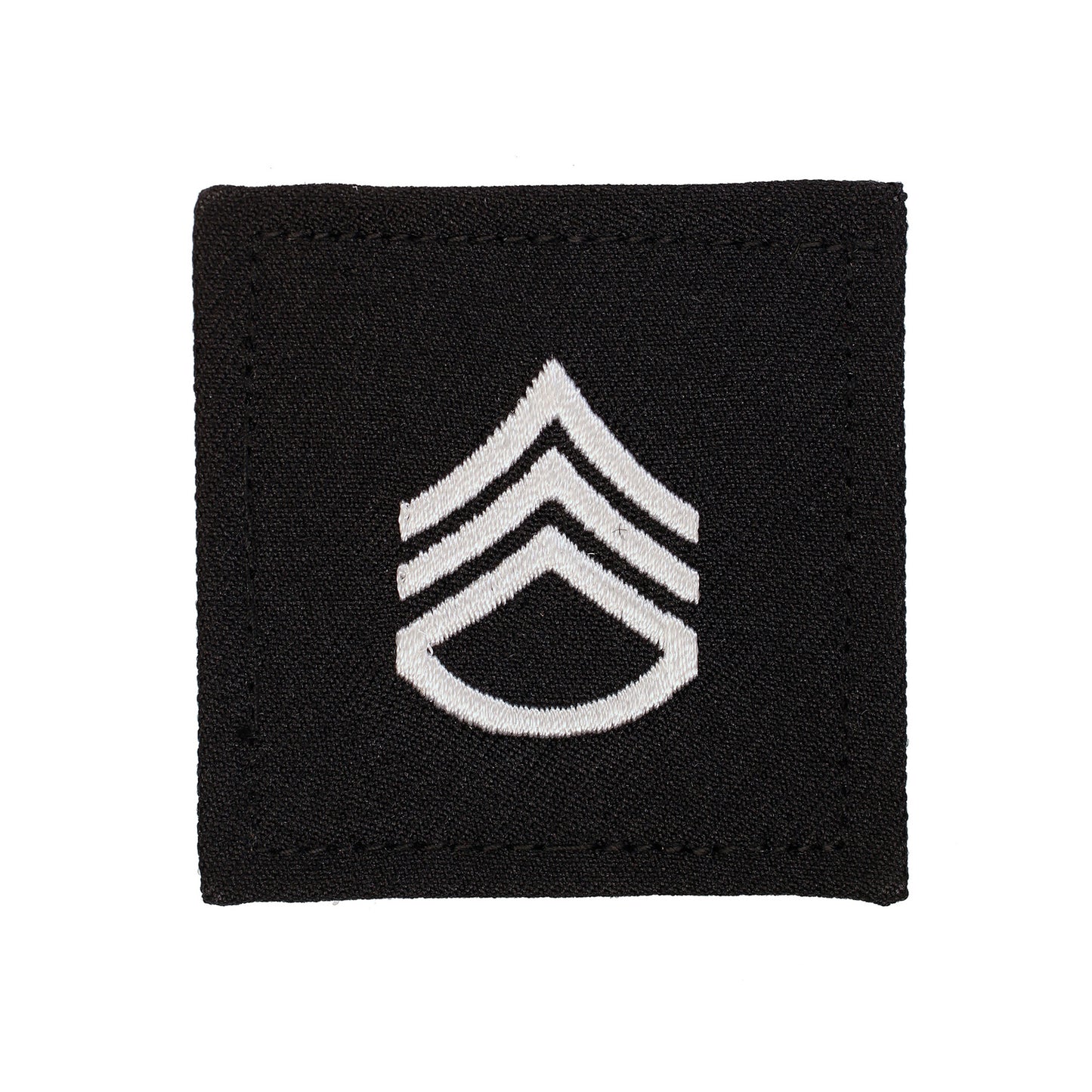 Army Staff Sergeant 2X2 Black with Hook Fastener