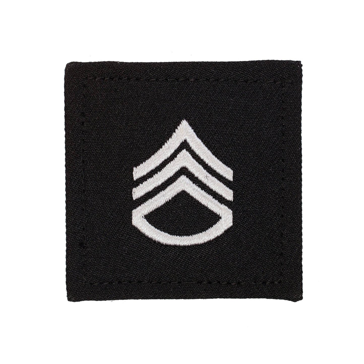 Army Staff Sergeant 2X2 Black with Hook Fastener - Sta-Brite Insignia Inc.