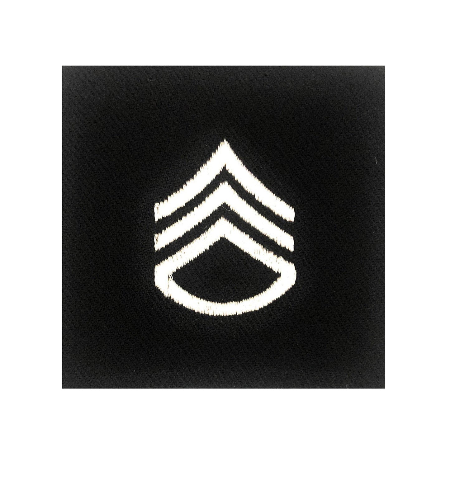 (E6) Staff Sergeant 2x2 Black Sew-on Rank (each) - Sta-Brite Insignia Inc.