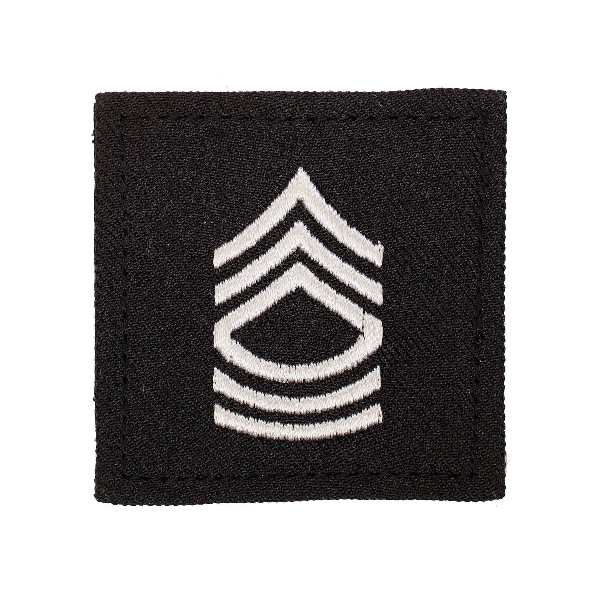 Army Master SGT 2x2 Black with Hook Fastener - Sta-Brite Insignia Inc.