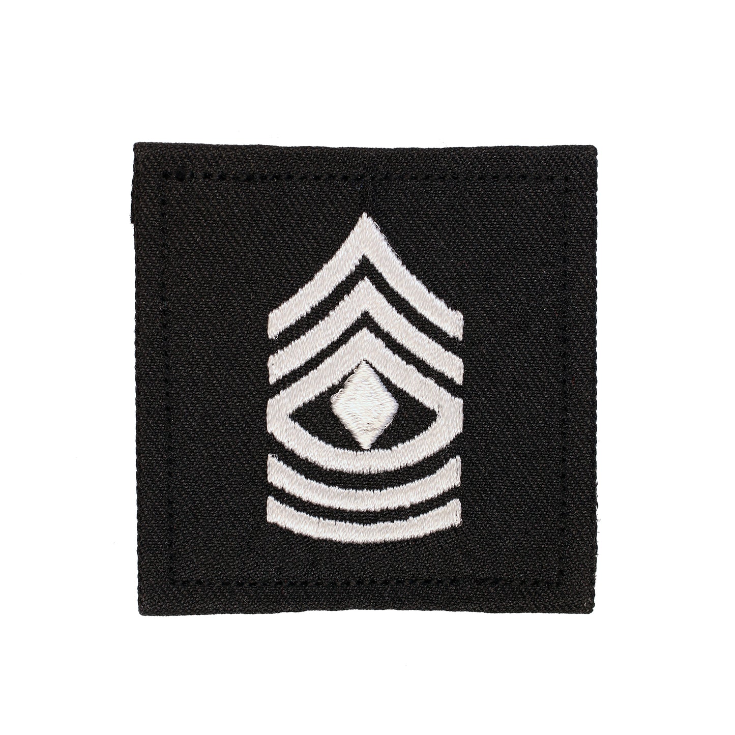 US Army 1st SGT 2x2 Black with Hook Fastener - Sta-Brite Insignia Inc.