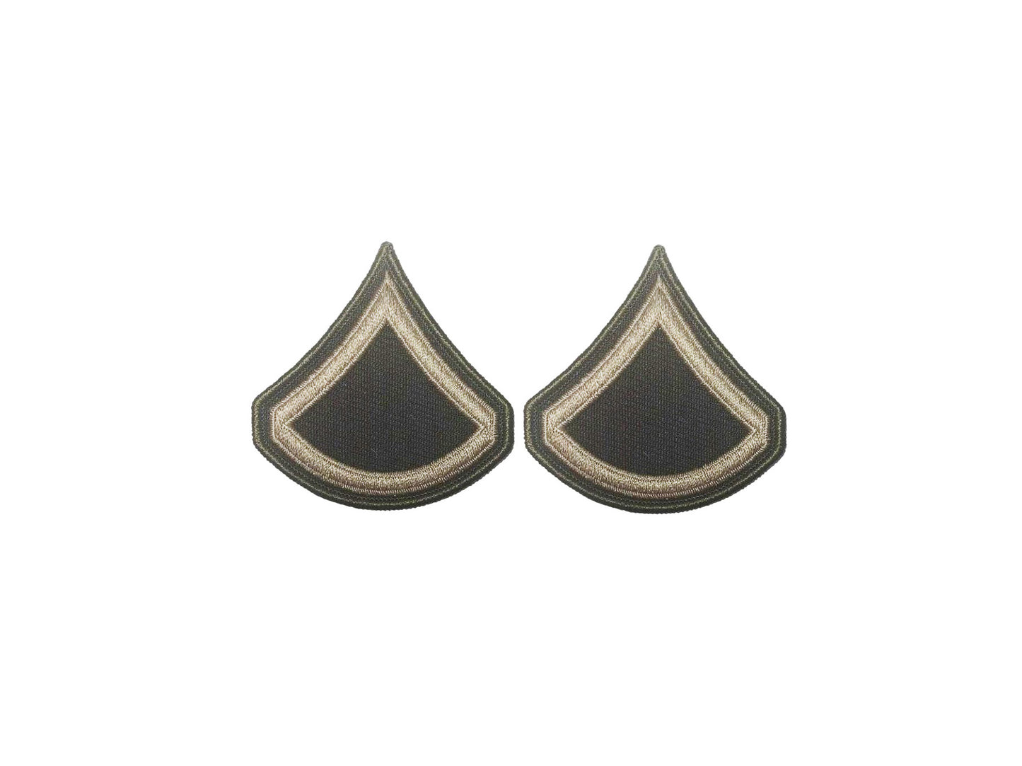 U.S. AGSU Army E3 Private First Class Chevron (Sew-on) rank (male) - Sta-Brite Insignia Inc.