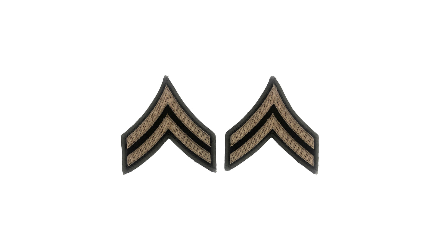 U.S. Army AGSU Army E4 Corporal Chevron Sew-on Rank (male)