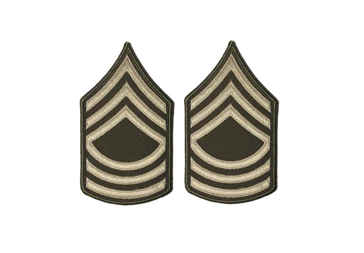 U.S. Army AGSU E8 Master Sergeant Chevron Sew-On Rank (male) - Sta-Brite Insignia Inc.