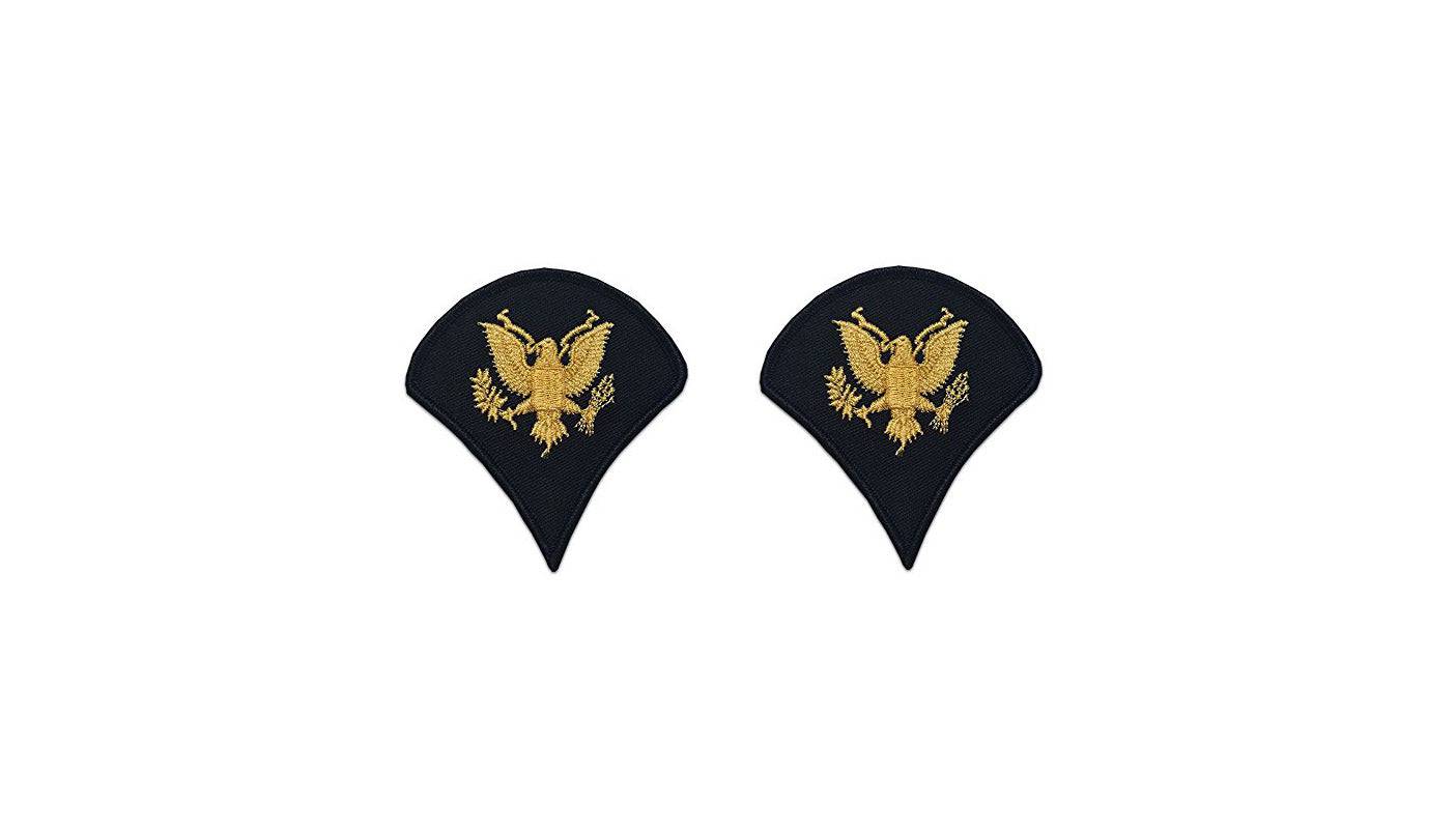 U.S. Army E4 Specialist Gold on Blue Sew-on - Large/Male - Sta-Brite Insignia Inc.