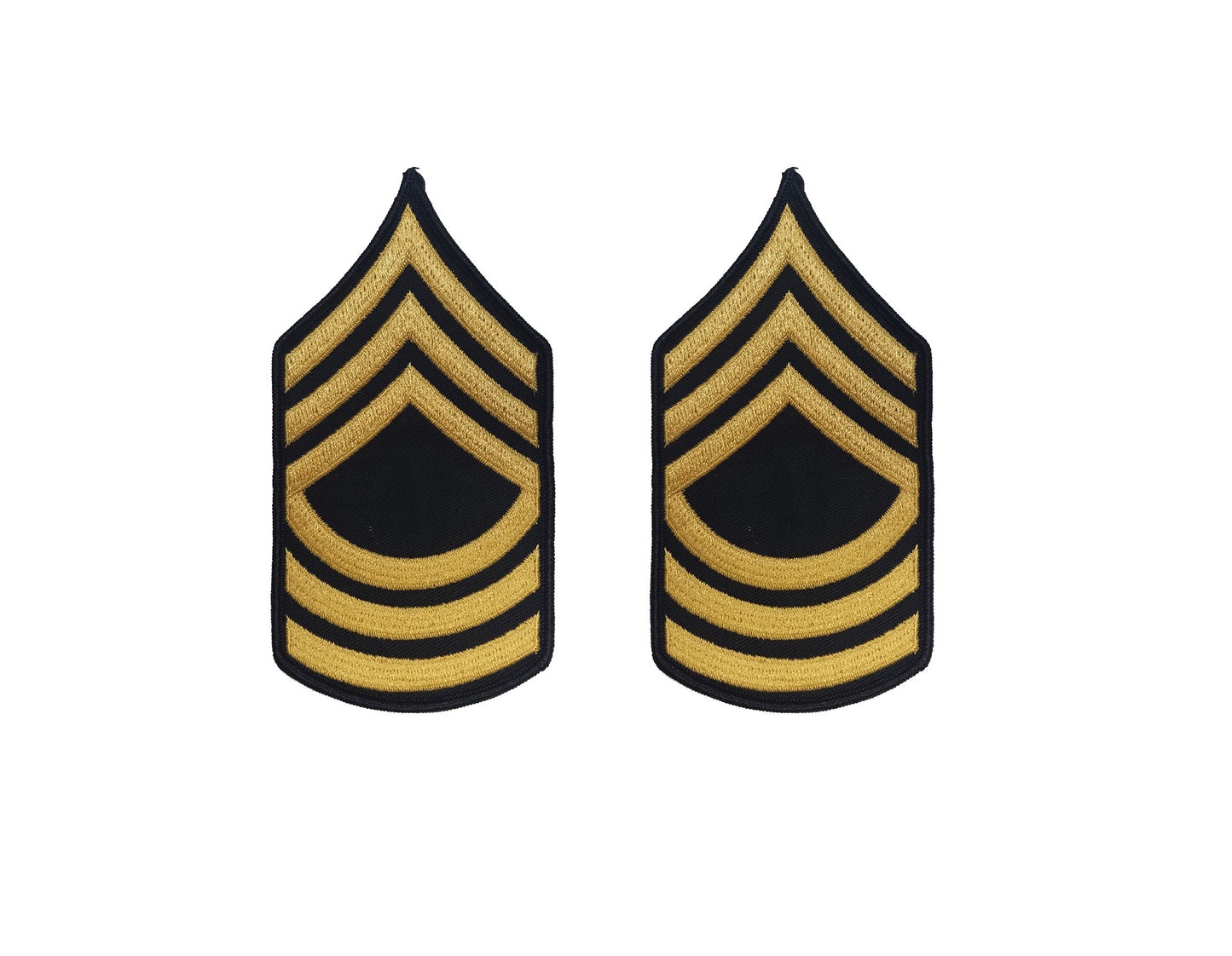 U.S. Army E8 Master Sergeant Gold on Blue Sew-on - Male (Large)