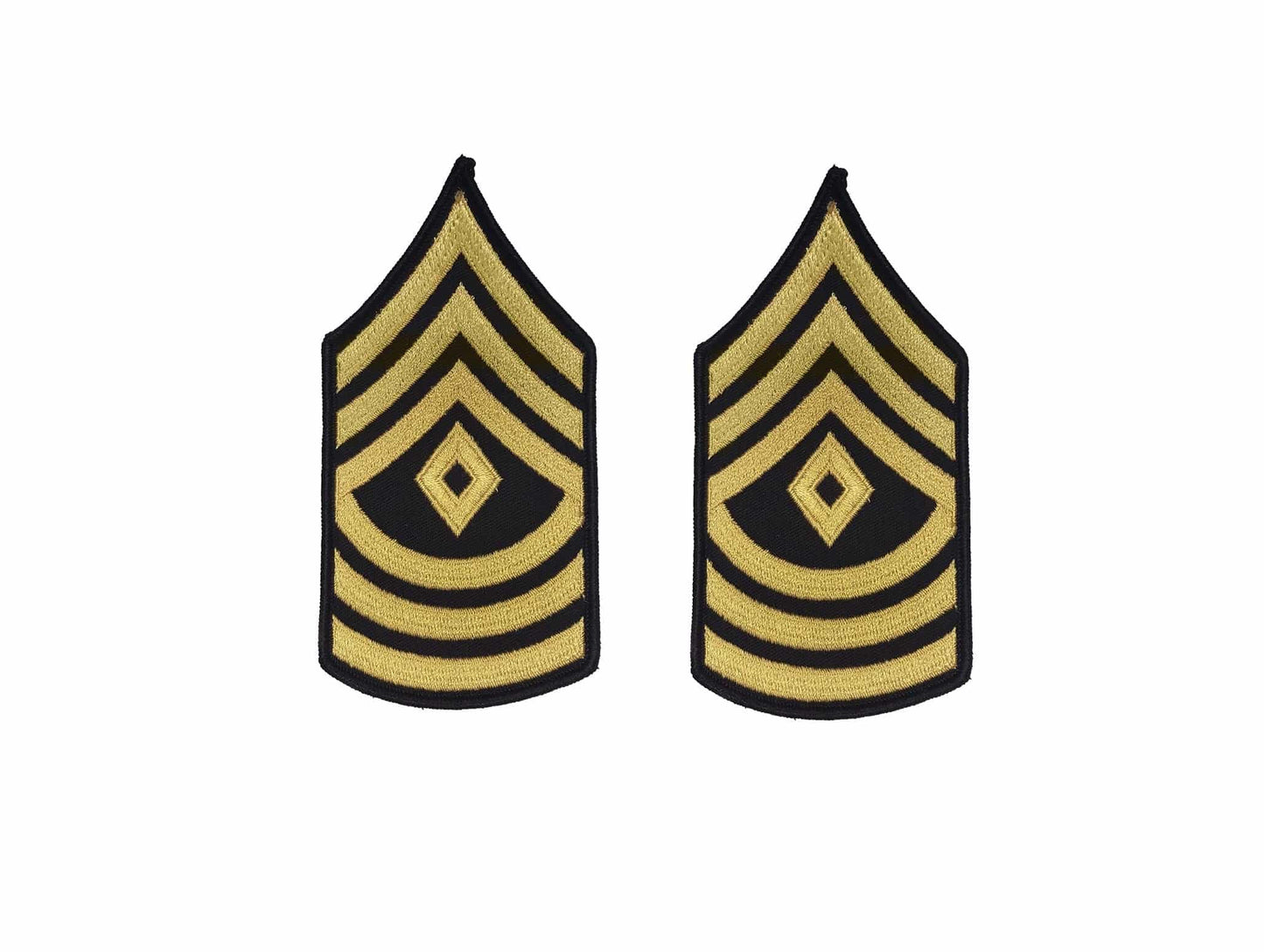 U.S. Army E8 First Sergeant Gold on Blue Sew-on - Large/Male - Sta-Brite Insignia Inc.