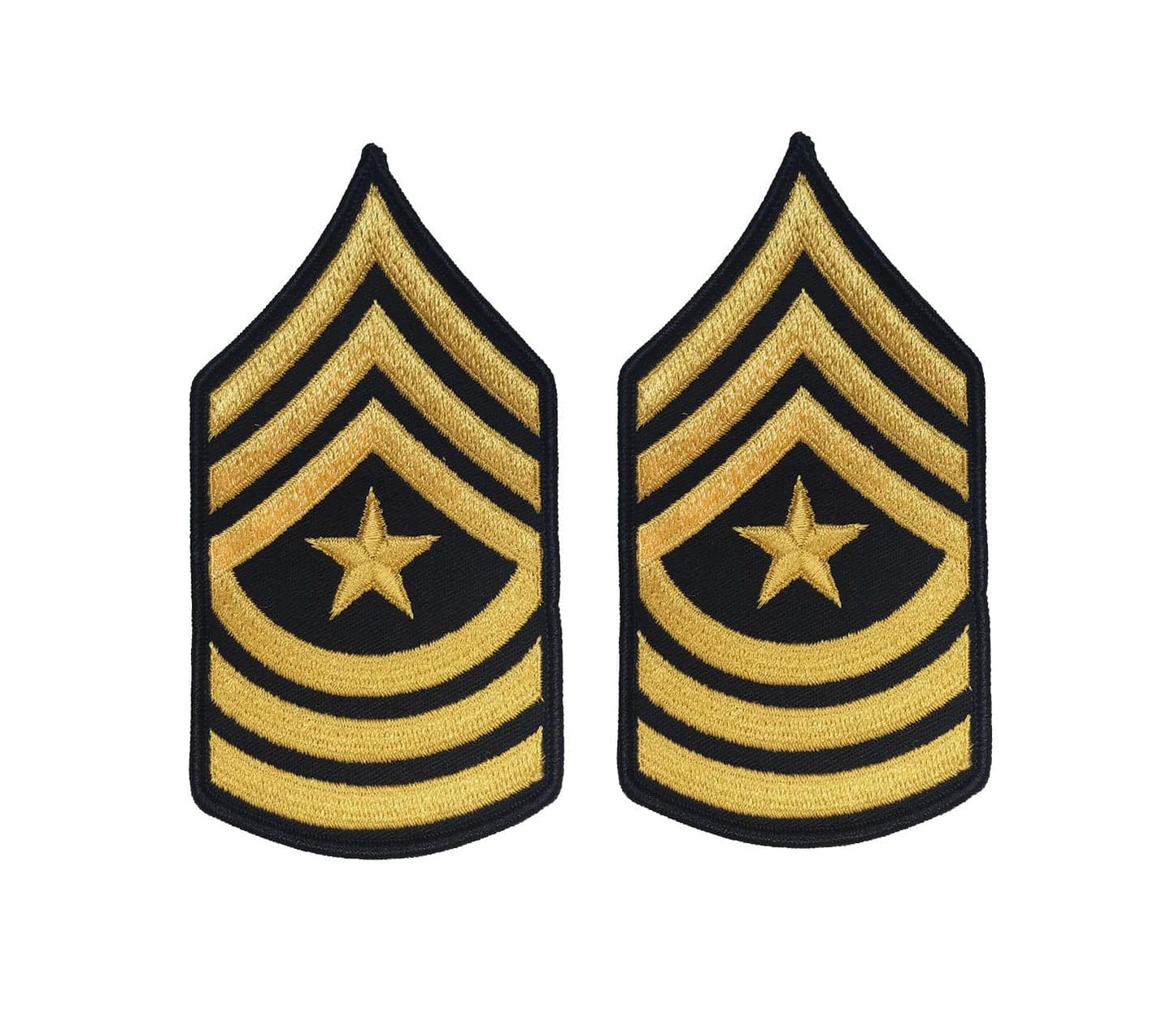 U.S. Army E9 Sergeant Major Gold on Blue Sew-on - Large/Male - Sta-Brite Insignia Inc.