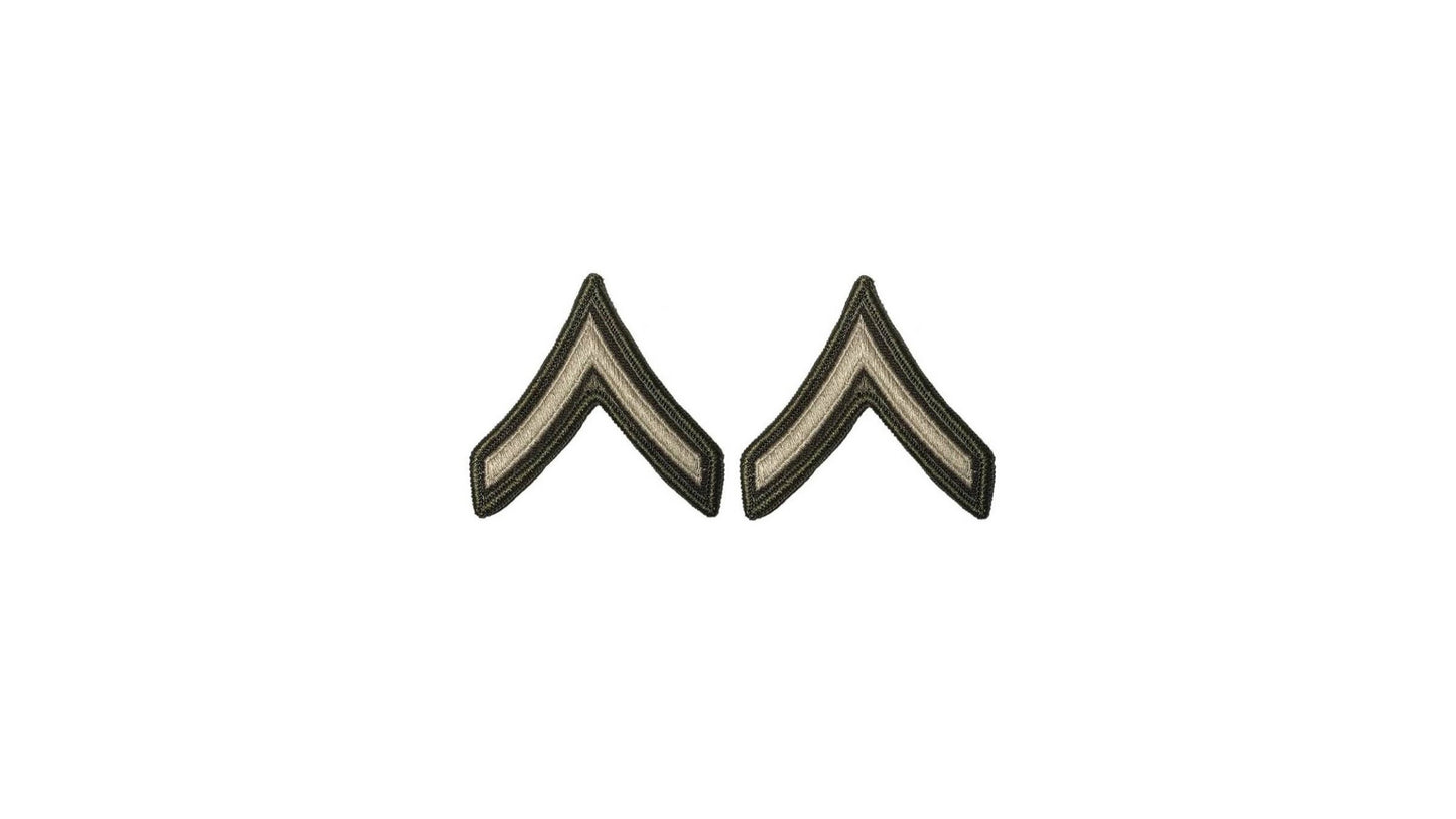 U.S. Army AGSU E-2 Private Chevron sew on rank (Female)
