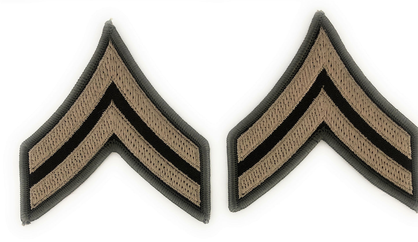 U.S. Army AGSU Corporal Chevron Sew on Rank (Female) - Sta-Brite Insignia Inc.