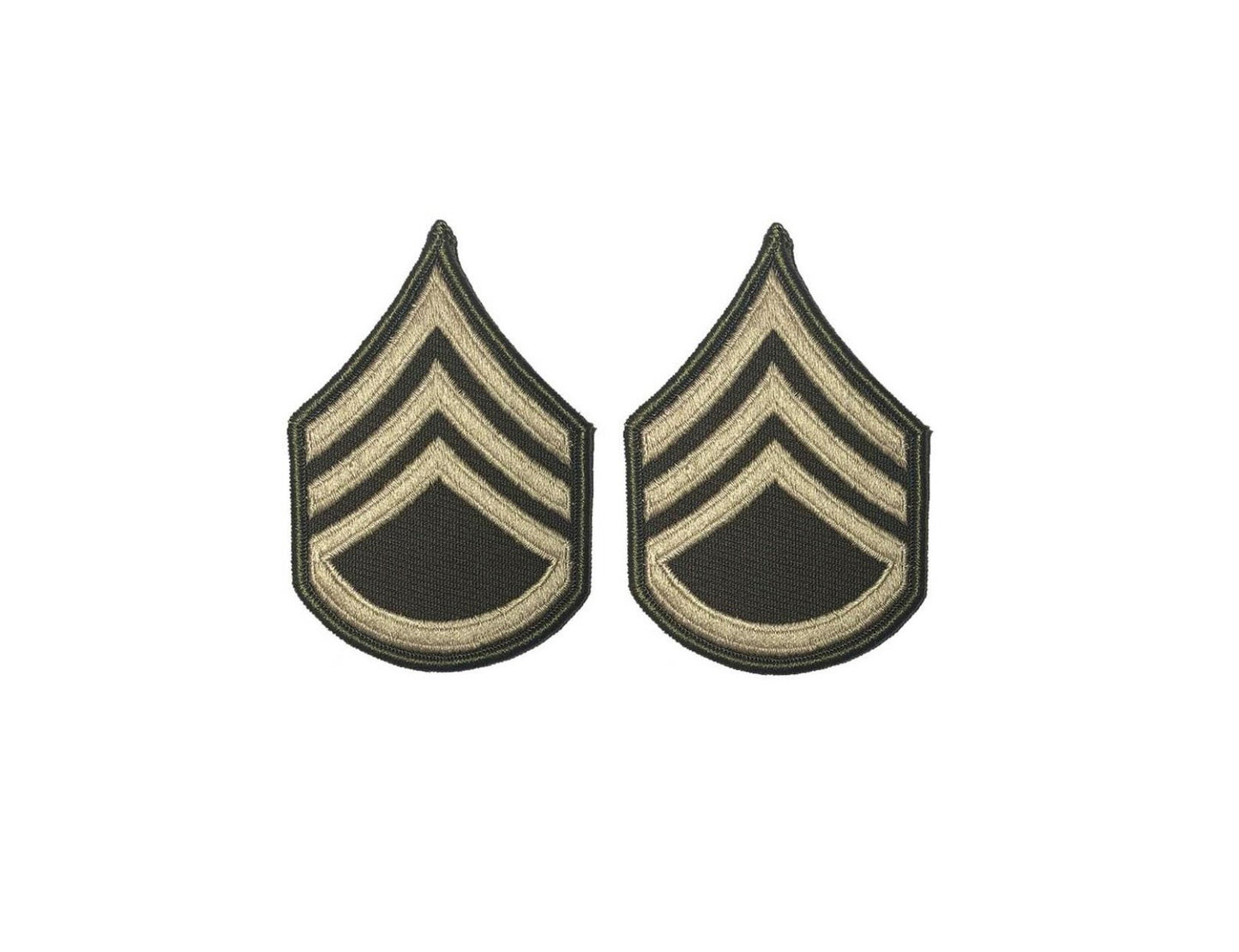 U.S. Army AGSU E6 Staff Sergeant Chevron Sew on Rank (Male) (pair) - Sta-Brite Insignia Inc.