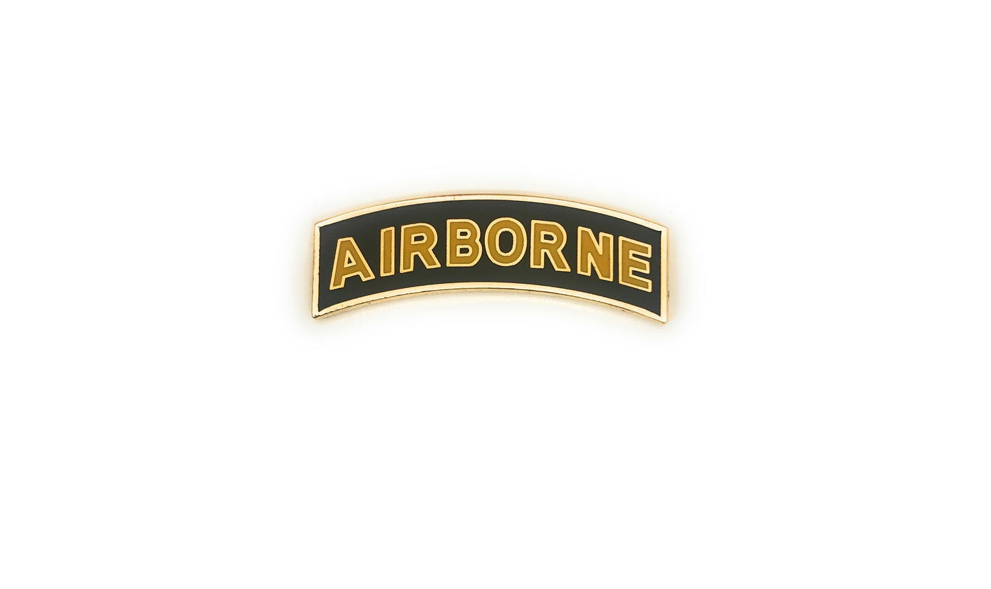 U.S. Army Airborne Black And Gold Tab Pin - Sta-Brite Insignia Inc.