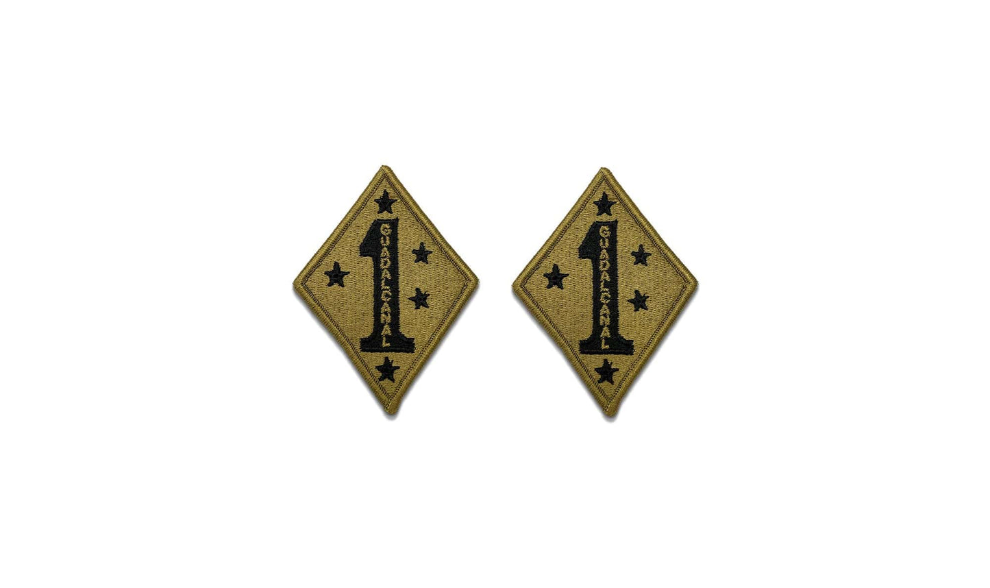 U.S. Army 1st Marine Division OCP Patch with Hook Fastener (pair) - Sta-Brite Insignia Inc.