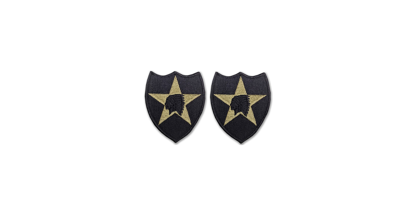 US Army 2nd Infantry Division OCP Patch with Hook Fastener (pair) - Sta-Brite Insignia Inc.