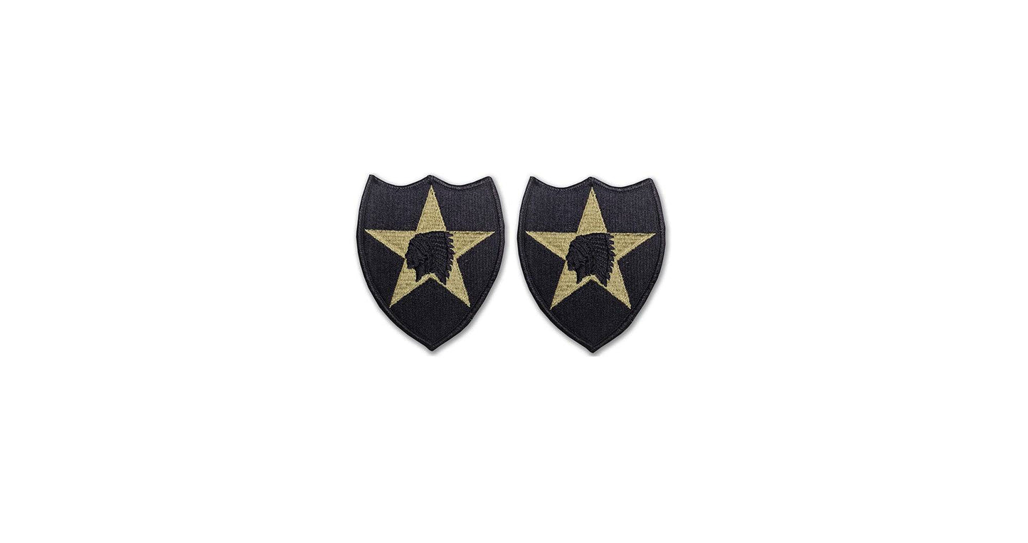 US Army 2nd Infantry Division OCP Patch with Hook Fastener (pair) - Sta-Brite Insignia Inc.