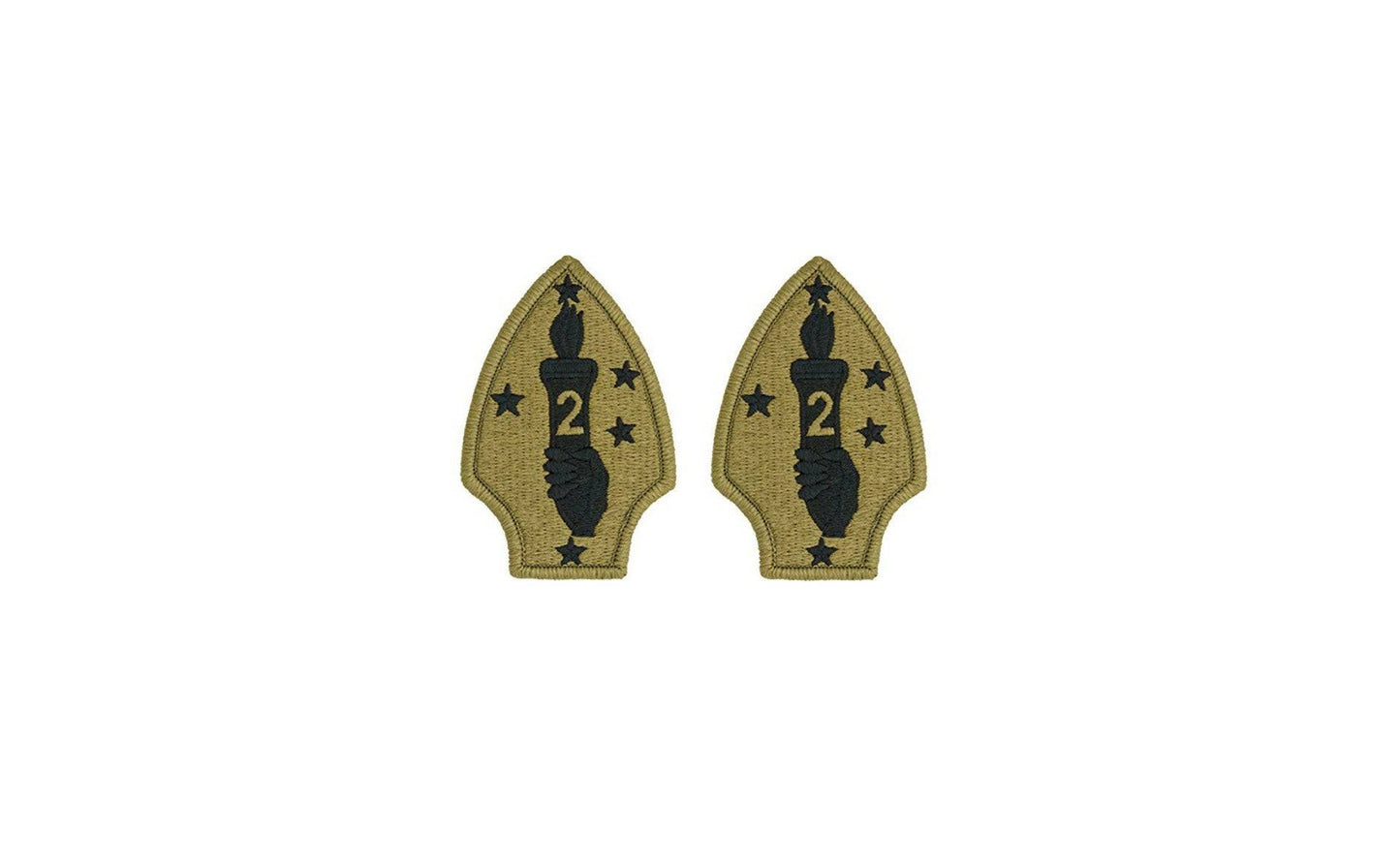 US Army 2nd Marine Division OCP Patch with Hook Fastener (pair) - Sta-Brite Insignia Inc.