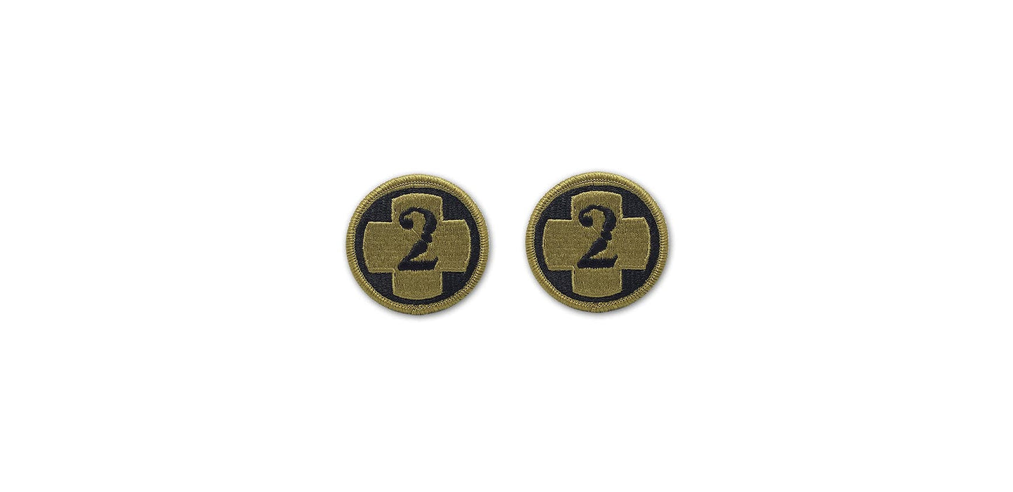 U.S. Army 2nd Medical Brigade OCP Patch with Hook Fastener (pair) - Sta-Brite Insignia Inc.