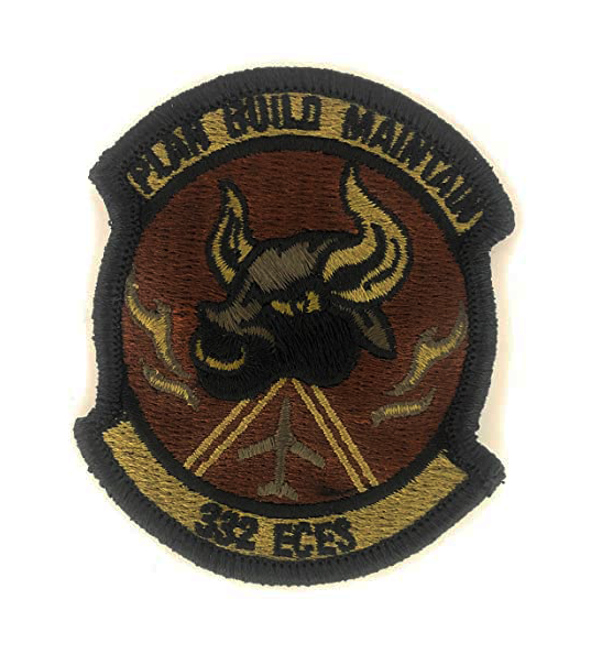 332nd Expeditionary Civil Engineer Squadron Spice Brown OCP Patch W/ Hook Fastener - Sta-Brite Insignia Inc.