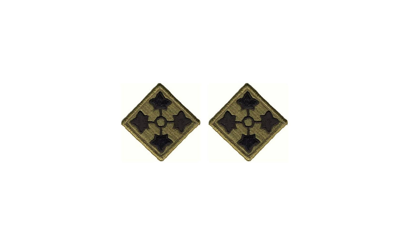 U.S. Army 4th Infantry Division OCP Patch with Hook Fastener (pair) - Sta-Brite Insignia Inc.