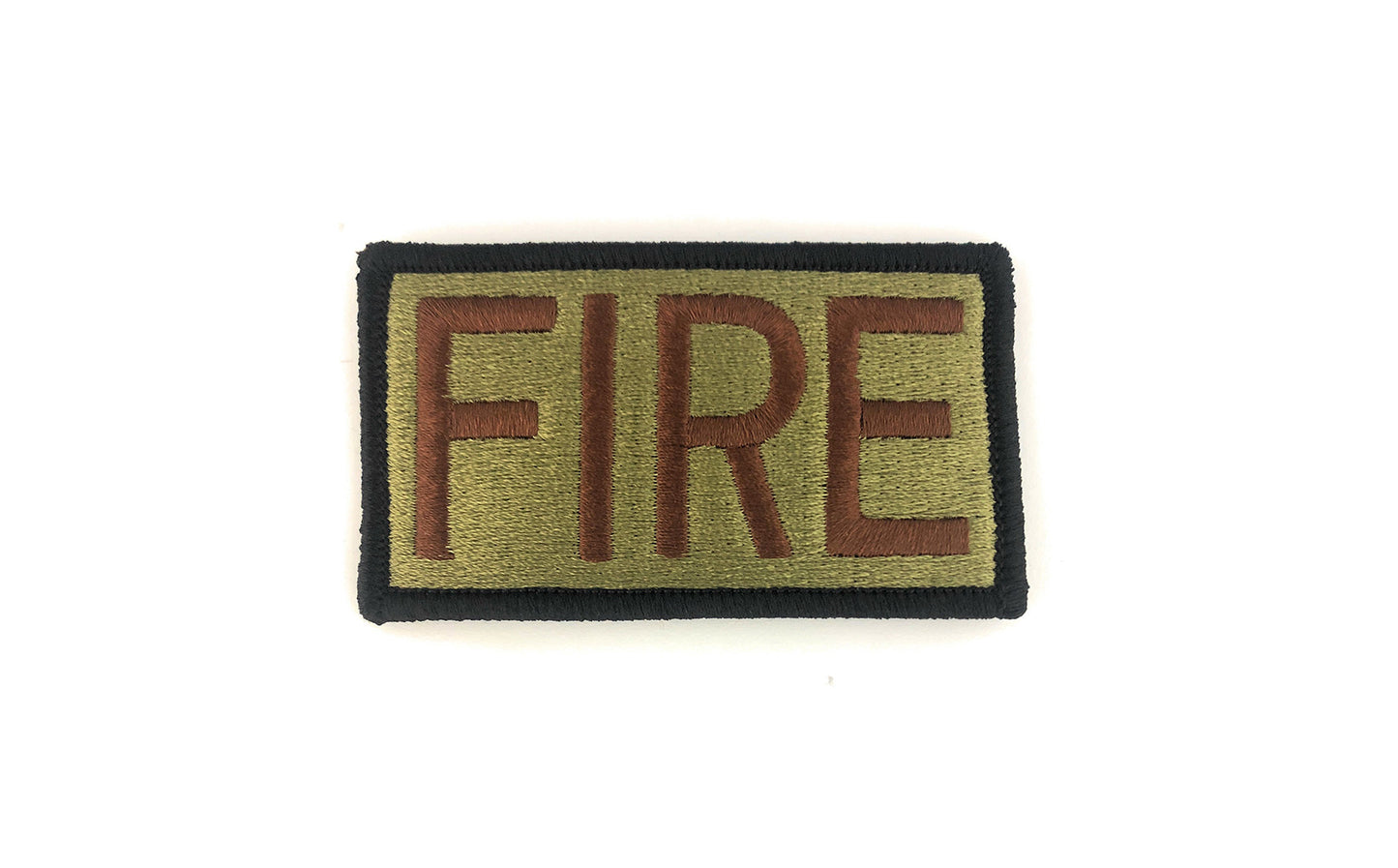 A.F. Fire Brassard with Spice Brown Letters and Black Border Ocp Patch w/Hook Fastener - Sta-Brite Insignia Inc.