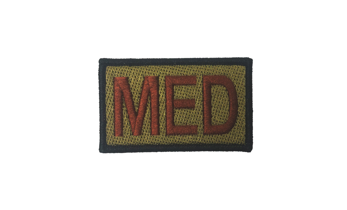 A.F. MED Brassard (SPICE BROWN) W/BLK BORDER OCP Patch w/Hook Fastener - Sta-Brite Insignia Inc.