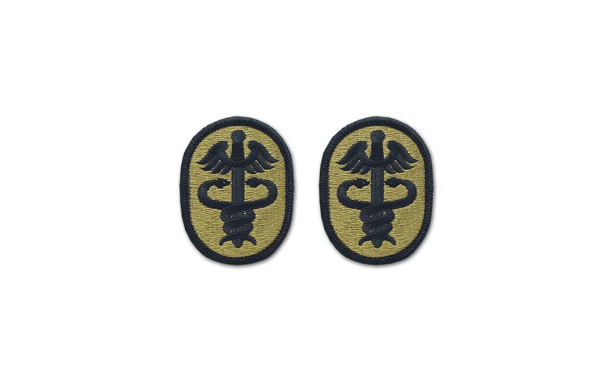 U.S. Army Medical Command Health Service OCP Patch with Hook Fastener (pair) - Sta-Brite Insignia Inc.