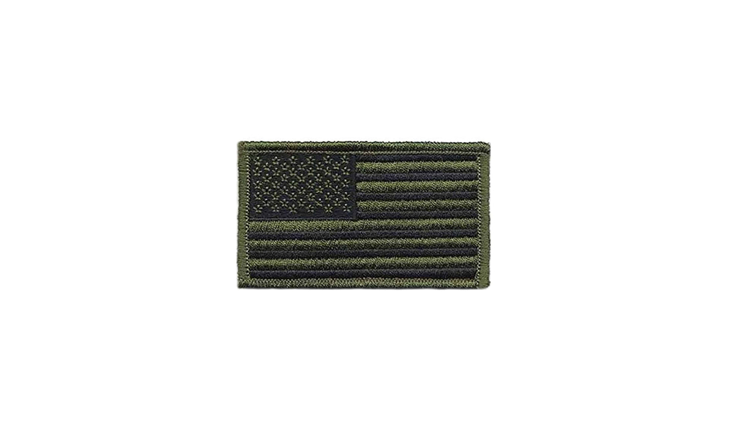 U.S. Flag Olive Drab OD Subdued Patch with Hook Fastener - Sta-Brite Insignia Inc.