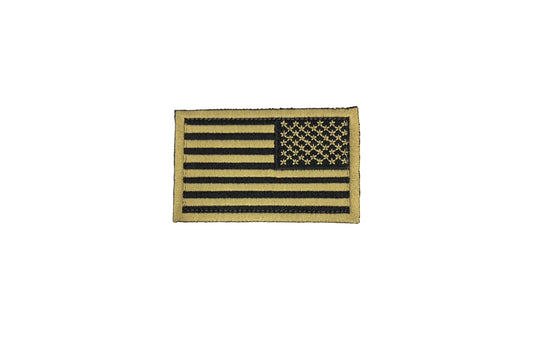 Tan and Black Reverse U.S. Flag With Hook Fastener - Sta-Brite Insignia Inc.