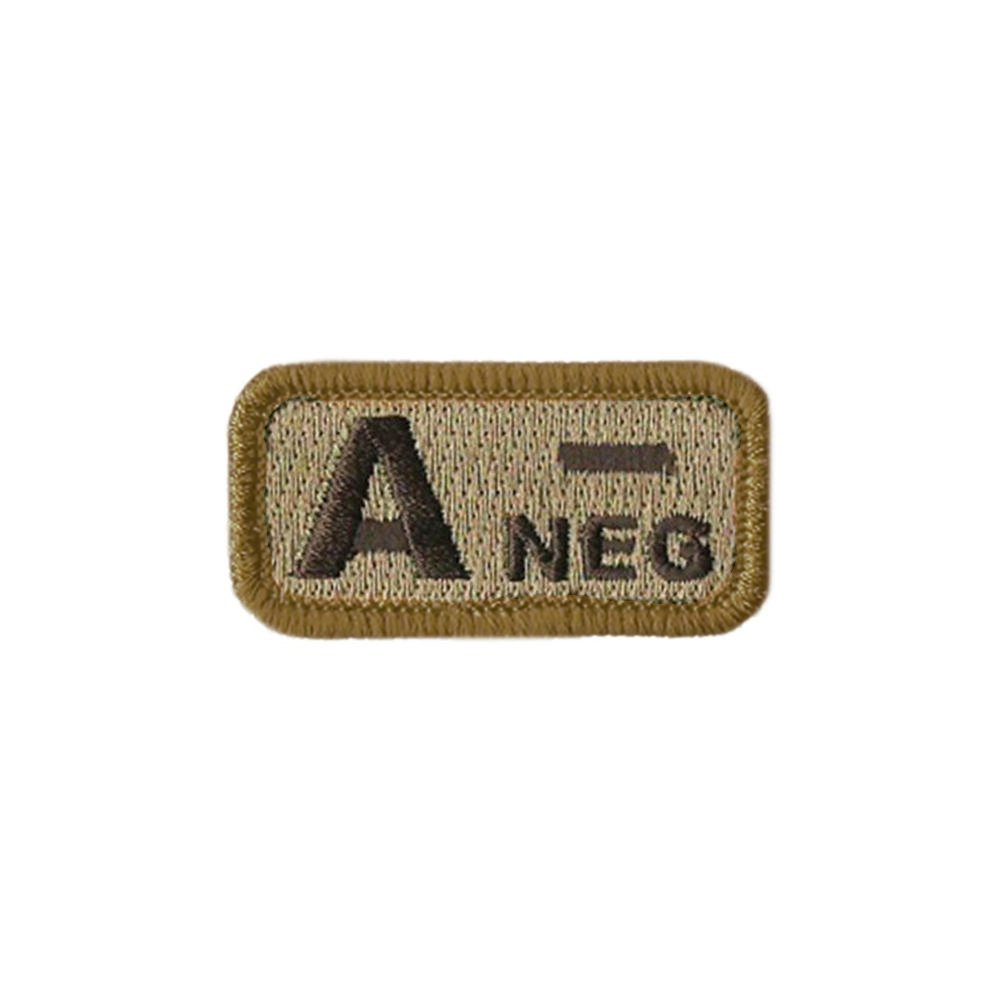 US Army A- Blood Type Desert Patch with Hook Fastener - Sta-Brite Insignia INC.