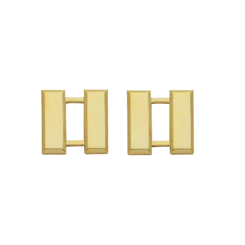 Police Captain Gold Rank Pin Small 3/4" Pair - Sta-Brite Insignia INC.