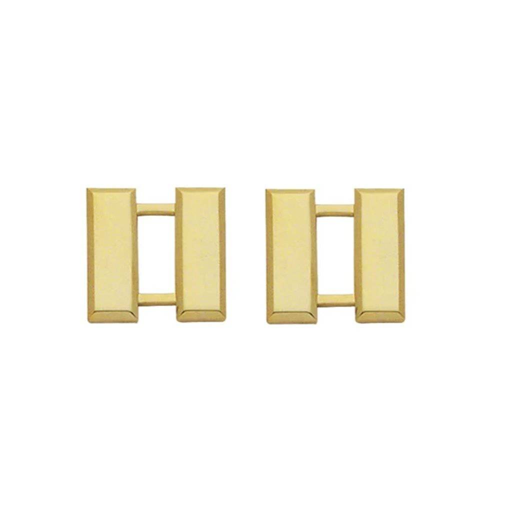 Police Captain Gold Rank Pin Small 3/4" Pair - Sta-Brite Insignia INC.