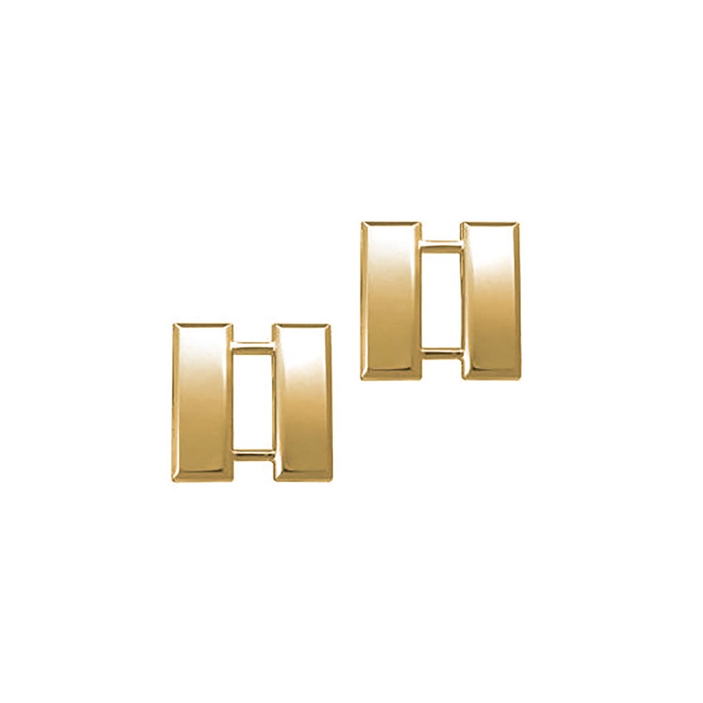 Police Captain Gold Rank Pin 1" Pair - Sta-Brite Insignia INC.