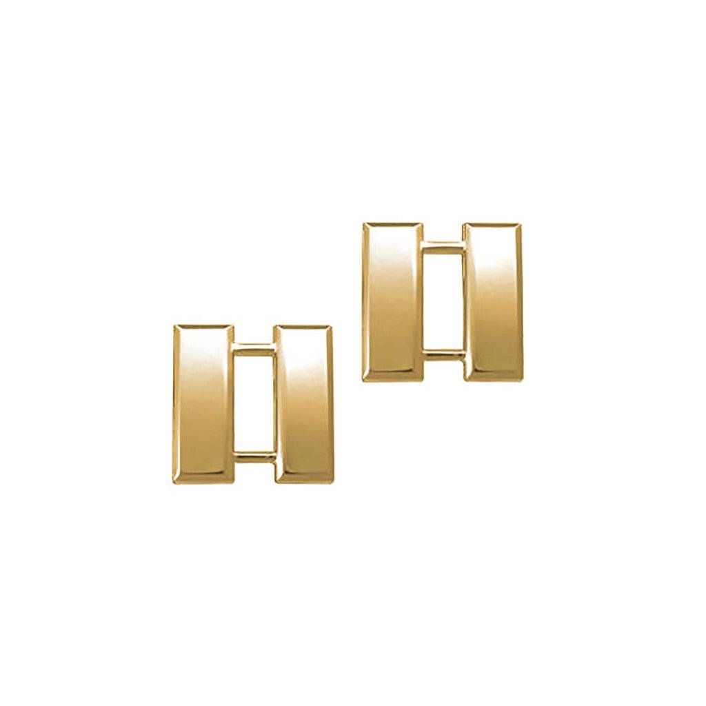 Police Captain Gold Rank Pin 1" Pair - Sta-Brite Insignia INC.
