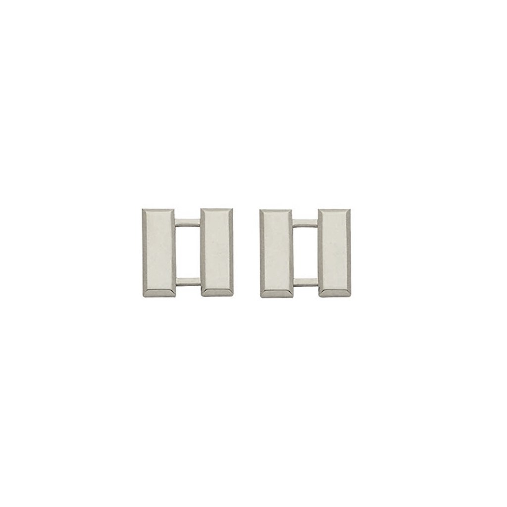 Police Captain Nickel Rank Pin Small 3/4" Pair - Sta-Brite Insignia INC.