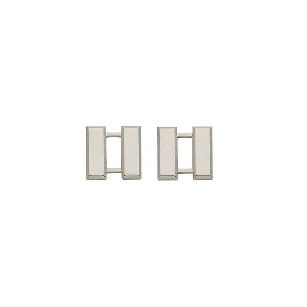 Police Captain Nickel Rank Pin Small 3/4" Pair - Sta-Brite Insignia INC.