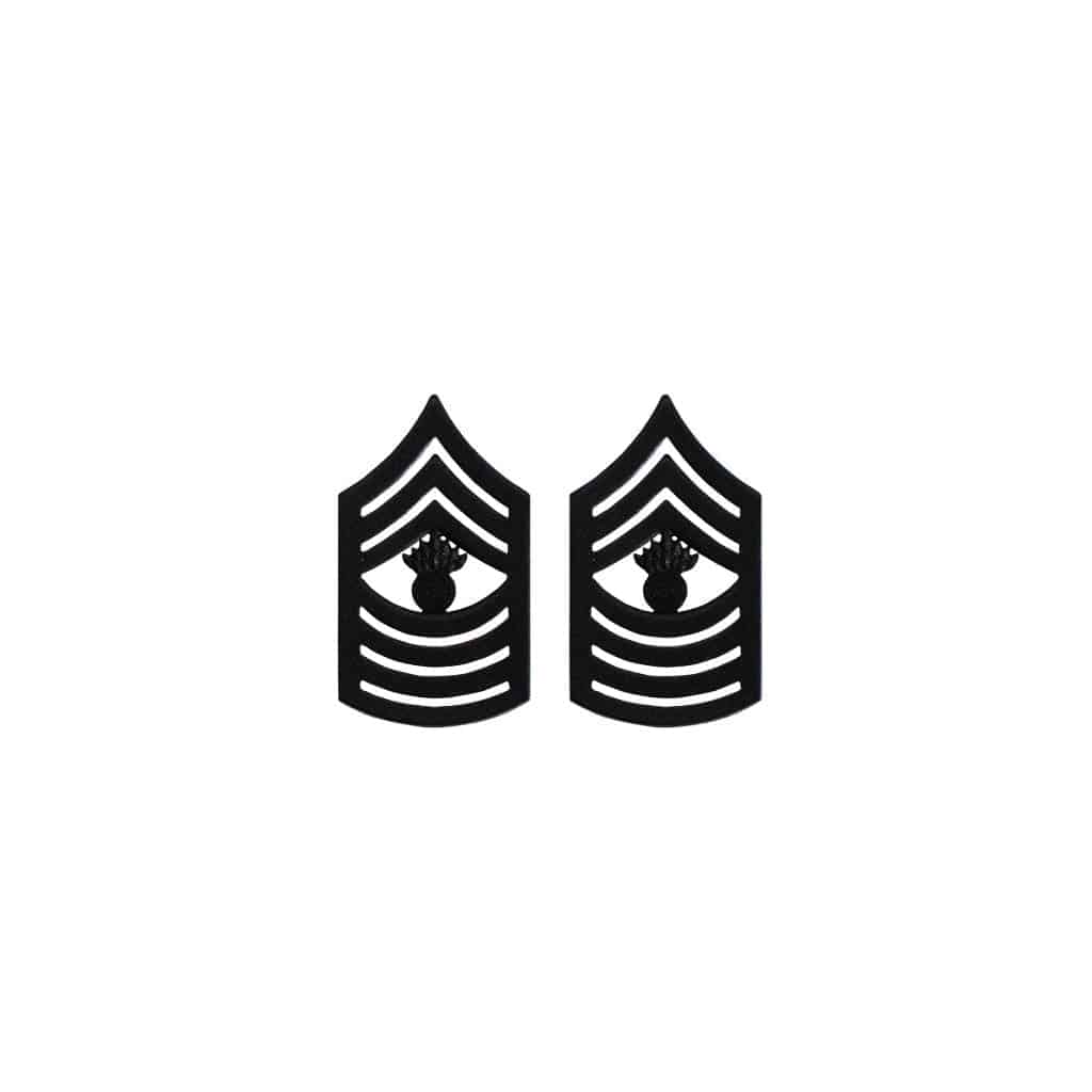 US Marine Corps Master Gunnery Sergeant Subdued Metal Pin On Rank - Sta-Brite Insignia INC.